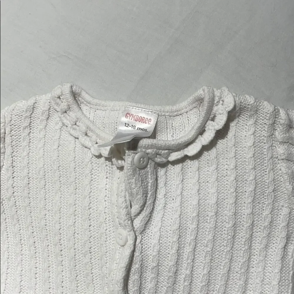 Gymboree 12-18m simple 💯 cotton cardigan euc